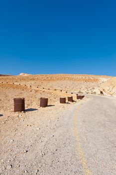 Road in Sand Hills of Judean Mountains, Israel