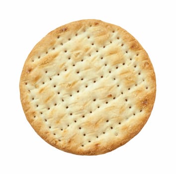 closeup of a savory cracker isolated on white