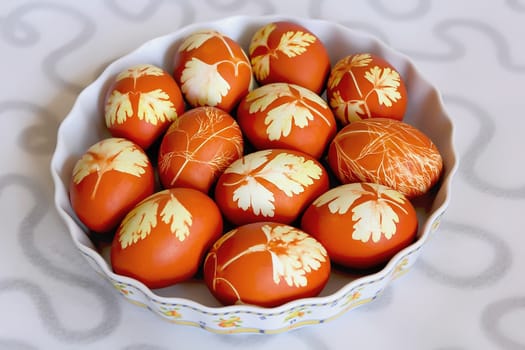 Image of a lot Easter colorful eggs