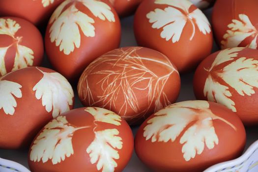 Image of a lot Easter colorful eggs