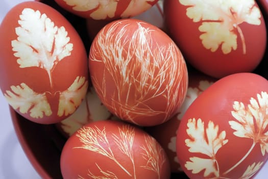 Image of a lot Easter colorful eggs