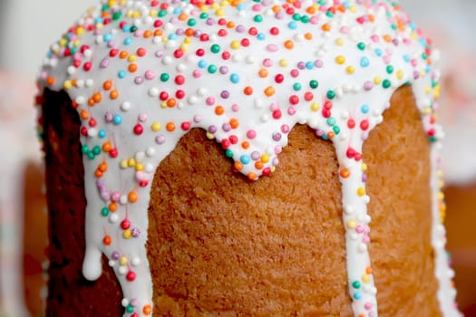 Image of appetizing Easter colorful sugar pie