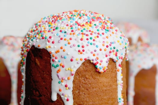 Image of appetizing Easter colorful sugar pie