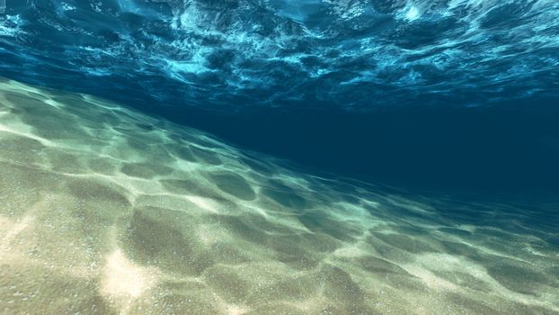 Surface of the sand under water in the sea.