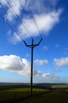British small rural electricity pole.