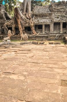 Ancient buddhist khmer temple in Angkor Wat complex, Siem Reap Cambodia Asia