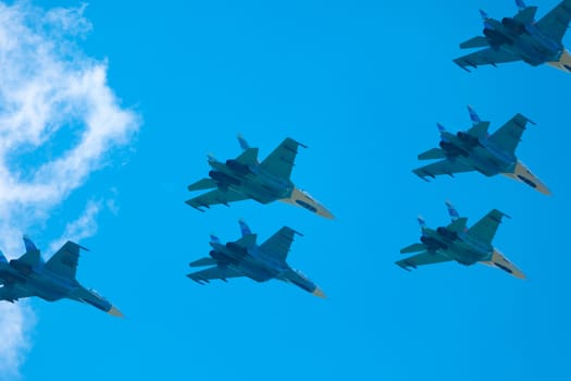 Group aerobatic at the airshow