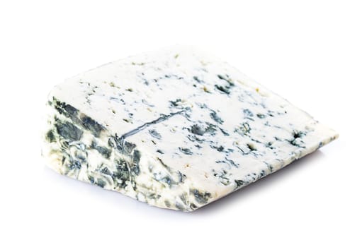 Gorgonzola cheese part isolated on white background