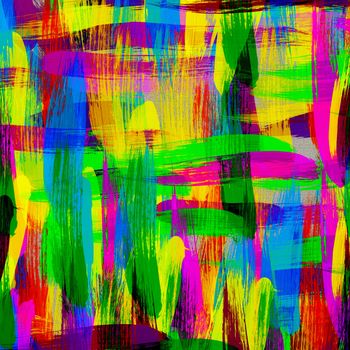 Digital painting with brush strokes in easter colors.