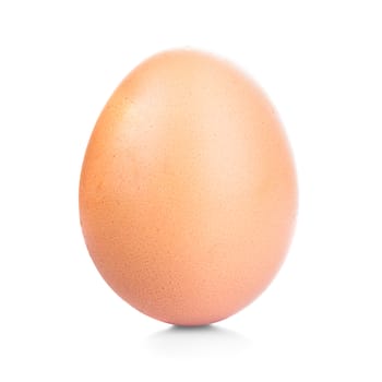 Beige egg isolated on a white background