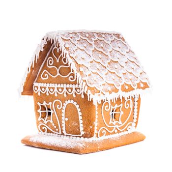 gingerbread house isolated on a white backgrond