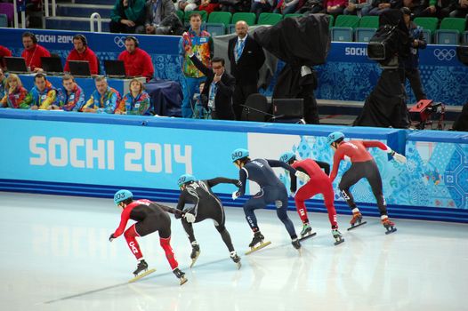 Short-trek speed skating at XXII Winter Olympic Games Sochi 2014, Russia, 15.02.2014