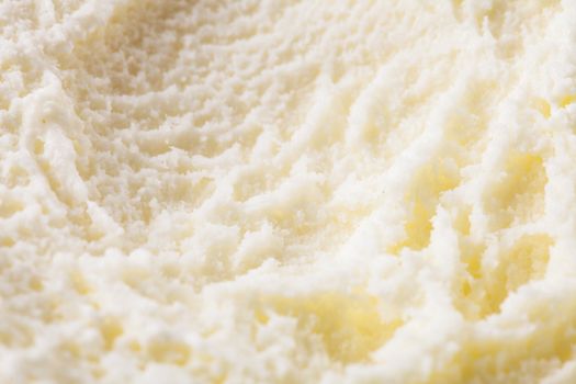 Vanilla ice cream or gelato as a texture