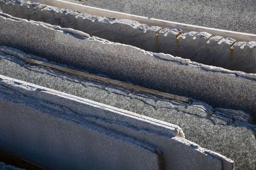 marble slabs ready to be processed