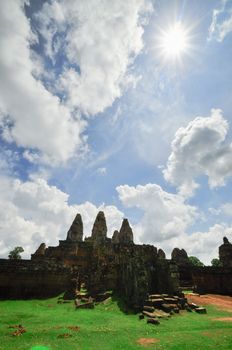 Ancient buddhist khmer temple in Angkor Wat complex, Siem Reap Cambodia Asia