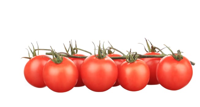 Composition of tomatoes cherry. Isolated on a white background.