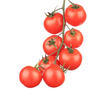 Composition of tomatoes cherry. Isolated on a white background.