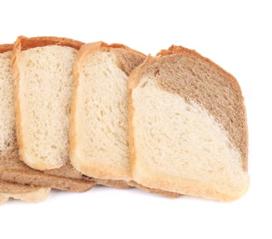 Close up of bread slices. Whole background.