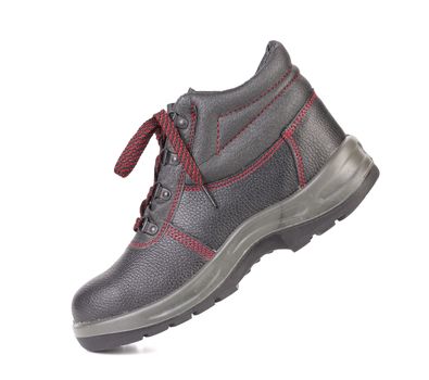 Black man's boot. isolated on a white background