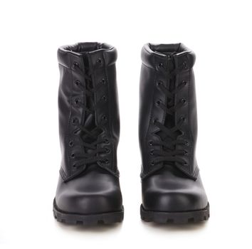 Black man's boots. isolated on a white background