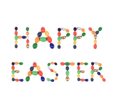 Happy Easter. Congratulation. On a white background.