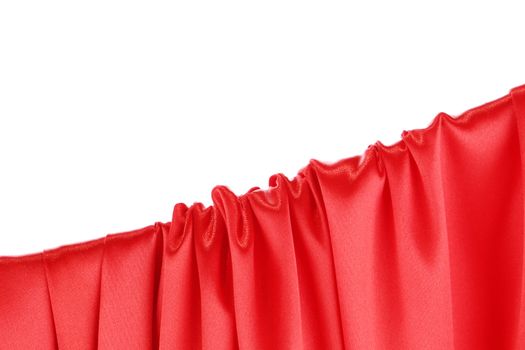 Red cloth. On a white background.