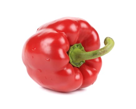 Sweet red pepper. Isolated on a white background.