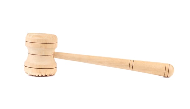 Wooden meat mallet. isolated on white background