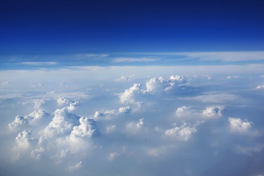 The beautiful white clouds and blue sky