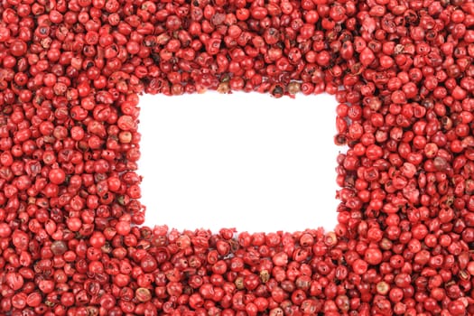 Frame from red chili pepper. Whole background.