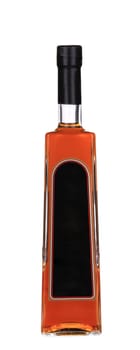 Cognac bottle on white background. Isolated on a white background.