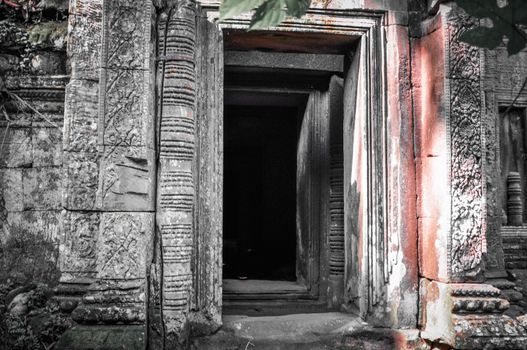 Ancient buddhist khmer temple in Angkor Wat complex, Siem Reap Cambodia Asia