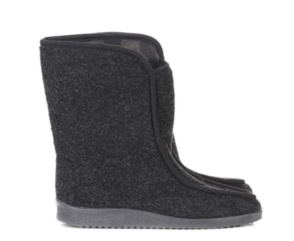 Winter man's boot. Isolated on a white background.