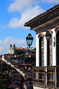 view of the unesco world heritage city of ouro preto in minas gerais brazil