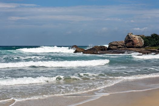 lopes mendes beach in the beautiful island of ilha grande near rio de janeiro in brazil