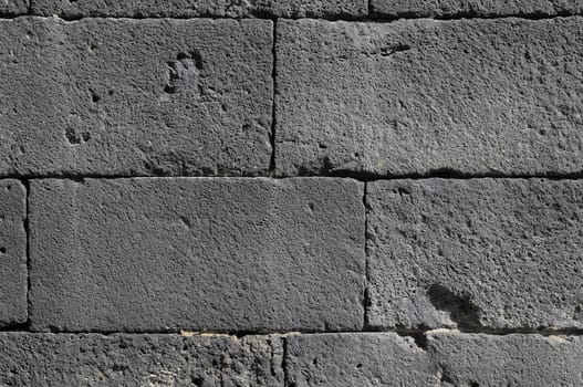 Brick Texture Path Made of Small Grey Bricks