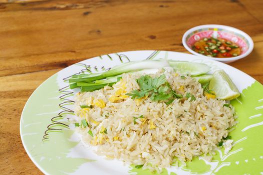 Thailand traditional food, fried rice with chilli
