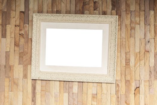 picture frame on brick wall