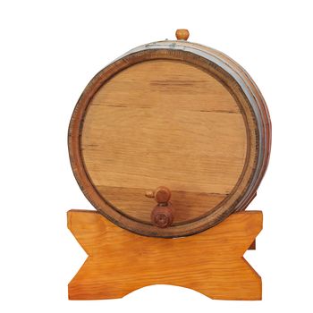 wine barrel on white background