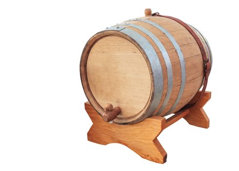 wine barrel on white