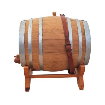 wine barrel on white