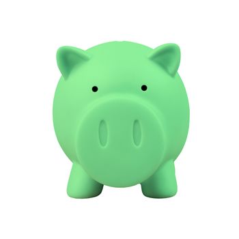 Piggy bank on white background