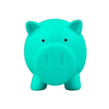 Piggy bank on white background