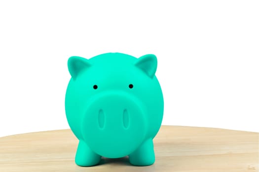 Piggy bank on desk or table