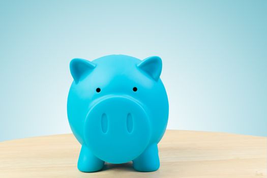 Piggy bank on desk or table