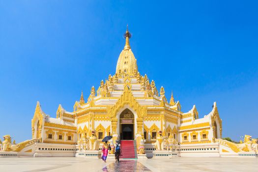 Temple names "Swe Taw Myat", Buddha Tooth Relic Pagada, Yangon Myanmar