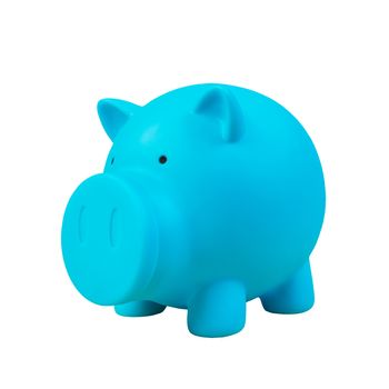Piggy bank, green color on white background
