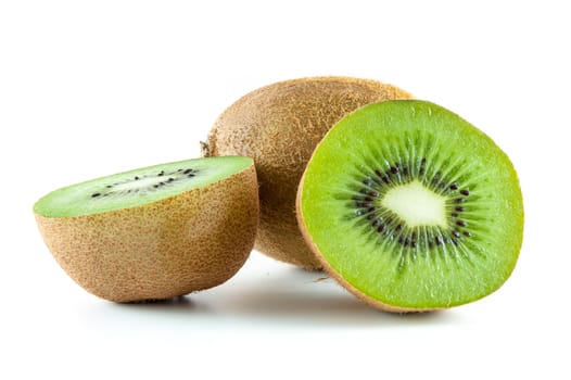 Fresh kiwi fruit isolated on white background