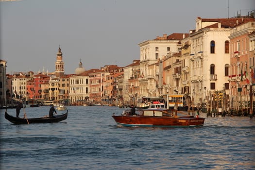 gondola and boat in venice