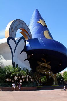 ORLANDO, FL - October 23, 2013: Mickey's Wizards Hat in Disney World Hollywood Studio amusement park in Orlando, FL. The park was formerly called MGM Studios.